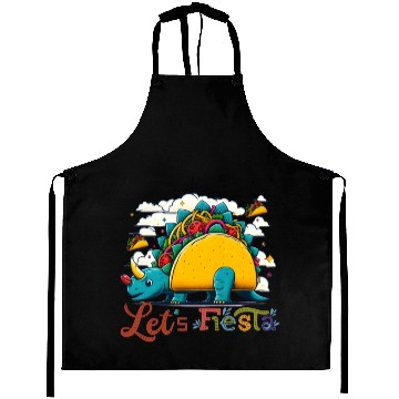 Discover Let's Fiesta , Cinco de mayo with TacoSaurus Aprons