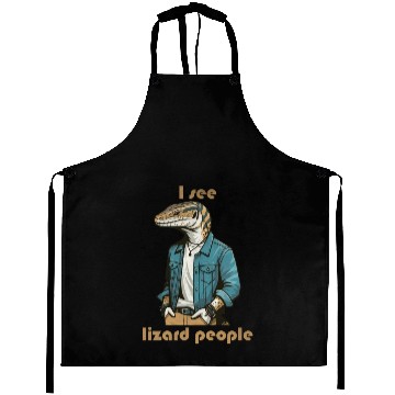 Discover I see lizard people Aprons