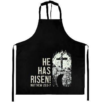 Discover He Has Risen Christ Bible Verse Tomb Cross Aprons