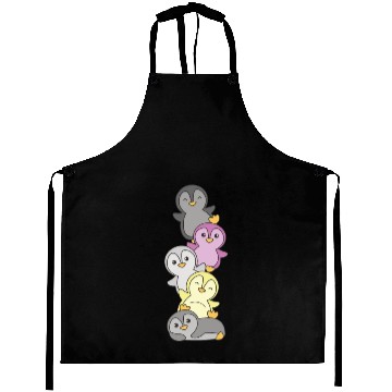 Discover Perigirl Flag Pride Lgbtq Cute Penguin Stack Aprons
