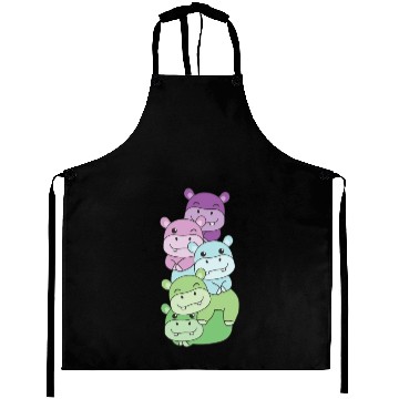 Discover Toric Flag Pride Lgbtq Cute Hippo Aprons