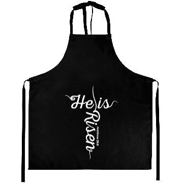 Discover He Is Risen Matthew 28:6 Christian Easter Jesus Aprons