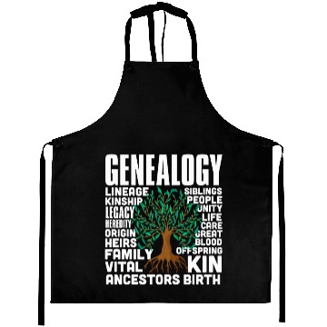 Discover Genealogy Word Cloud Family Ancestry Genealogist Aprons