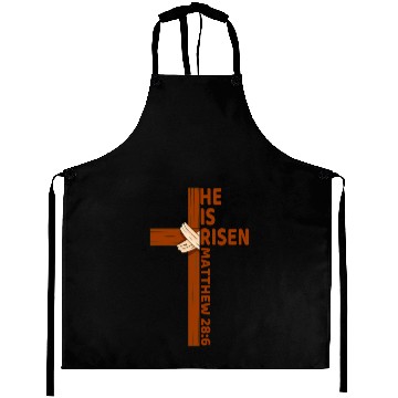 Discover He Is Risen Matthew 28:6 Christian Easter Jesus Aprons