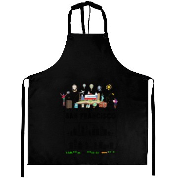 Discover Unique San Francisco USA Travel Guide City Map Aprons