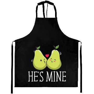 Discover Hes Mine Funny Bride Humor Future Wife Wedding Pun Aprons