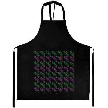 Discover Green Pink Exotic Leaves Pattern Aprons
