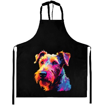 Discover Watercolor Colorful Irish Terrier Aprons