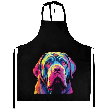 Discover Watercolor Colorful Neapolitan Mastiff Aprons