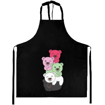 Discover Recipromantic Flag Pride Lgbtq Cute Bear Aprons