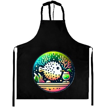 Discover Drunk Puffer Fish Aprons