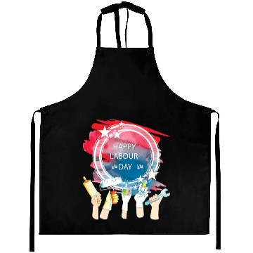 Discover Labor Day Celebration Artwork Aprons
