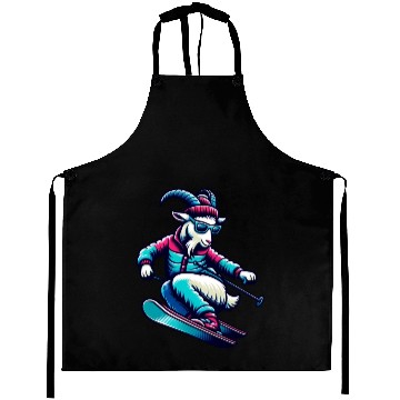 Discover Funny Goat Skiing Down The Snowy Slopes Aprons