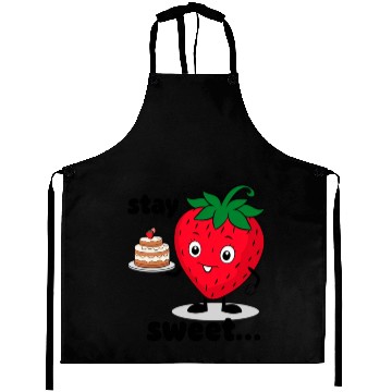 Discover strawberry smile remains sweet Aprons