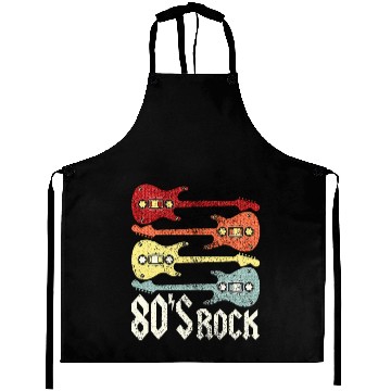 Discover 80s Rock Band Guitar Cassette Tape 1980s Aprons