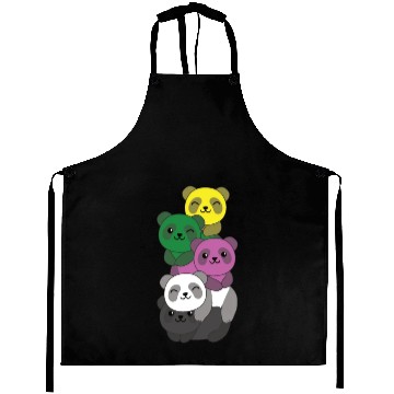 Discover Ceterossexual Flag Pride Lgbtq Cute Panda Aprons