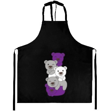 Discover Graysexual Flag Pride Lgbtq Cute Bear Aprons