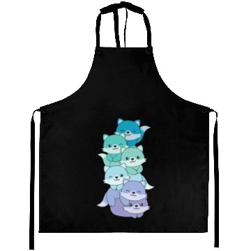 Discover Neptunic Flag Pride Lgbtq Cute Fox Pile Aprons