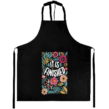Discover Easter Christian Flowers It is Finished Resurrect Aprons