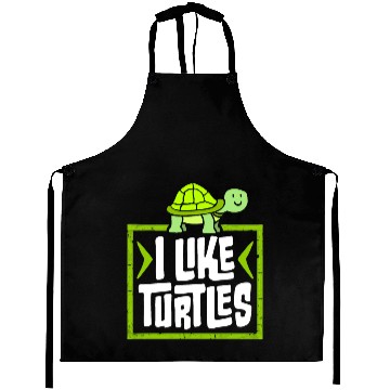 Discover I Like Turtles Cute Tortoise Love Turtle Lover Aprons