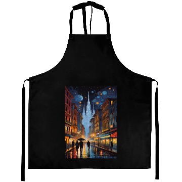 Discover street in the night Aprons