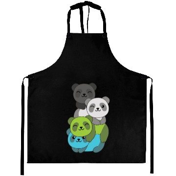 Discover Quiosexual Flag Pride Lgbtq Cute Panda Aprons