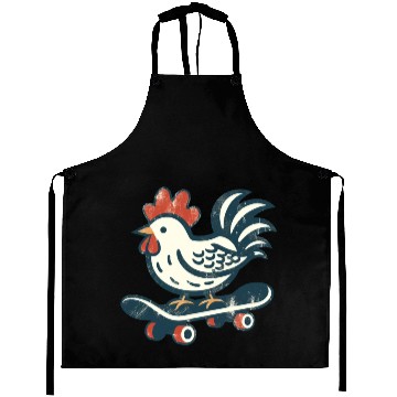 Discover Skateboarding Farm Chicken Aprons