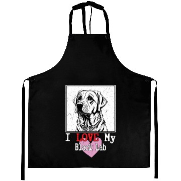 Discover I Love My Black Lab Owner Labrador Retriever Aprons