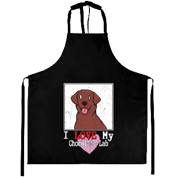 Discover I Love My Chocolate Lab Owner Labrador Retriever Aprons