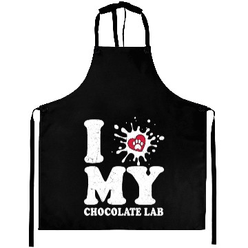 Discover I Love My Chocolate Lab Labrador Retriever Owner Aprons