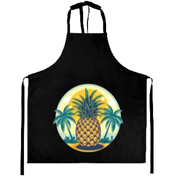 Discover Classic Pineapple and Palm Trees Aprons
