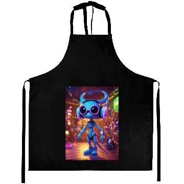 Discover adorable stylish alien carto Aprons