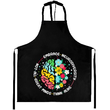 Discover Embrace Neurodiversity Brain Autism Awareness ADHD Aprons