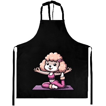 Discover Poodle Lady Yoga Workout & Meditation Aprons
