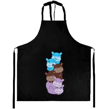 Discover Androsexual Flag Pride Lgbtq Cute Hippo Aprons