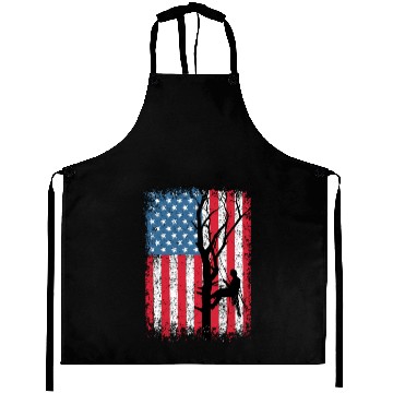 Discover American Flag Arborist Gift For Men Cool Tree Love Aprons