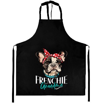 Discover French Bulldog Lovers FRENCHIE GRANDMA Funny Aprons