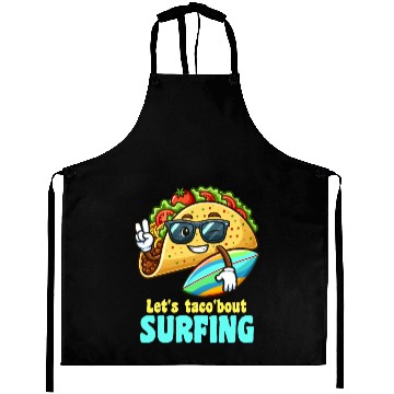 Discover Let's Taco 'Bout Surfing Summer Fun Aprons