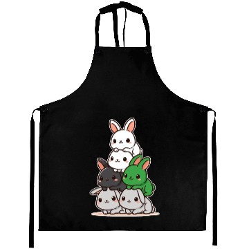 Discover Bunnies Demiromantik Flag Pride Month Cute Bunny Aprons