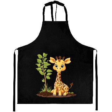 Discover Earth Day Giraffe: Vibrant, Cute Design Aprons
