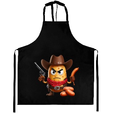 Discover Cowboy potato with sausage gun Aprons