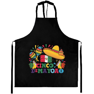 Discover Cinco de Mayo: Mexican Flag Design Aprons