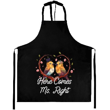 Discover Here Comes Ms Right Funny Wedding Bride Bridal Aprons