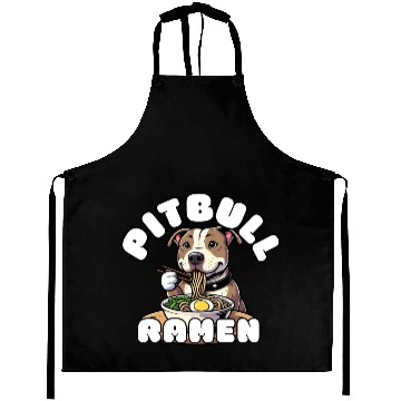 Discover Pitbull Eating Ramen Aprons