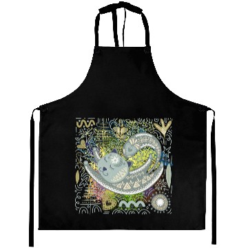 Discover Design Abstract Cat Unique Art Aprons