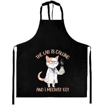 Discover Lab Calling Science Lab Cat Laboratory Chemistry Aprons