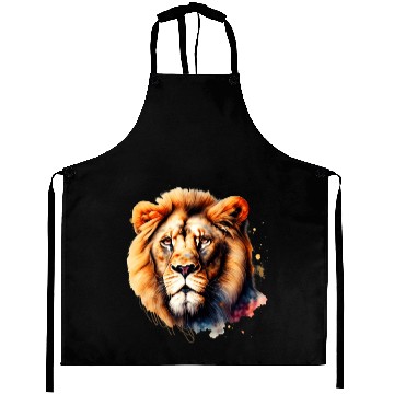 Discover Beautiful Lion Art Aprons