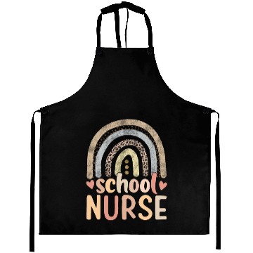Discover Rainbow Leopard Print School Nurse Back To School Aprons