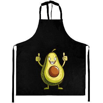 Discover Smiling Avocado Thumbs Up Fun Design Aprons