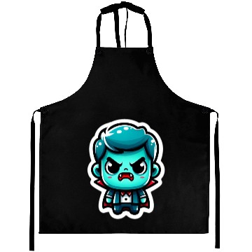 Discover Aquatic Fury: Angry Aqua Vampire Aprons
